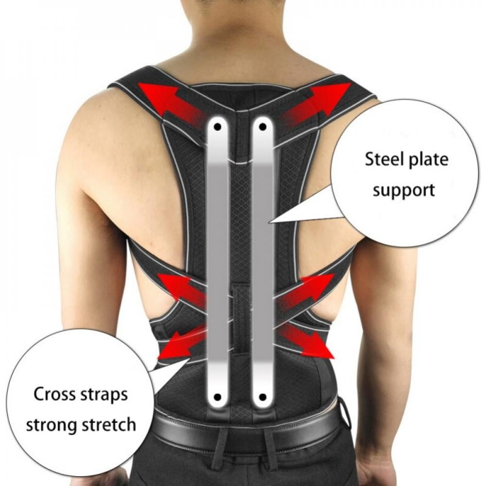 Details about   Adjustable Posture Corrector,Back Brace Belt for Women Men Support Straightener 