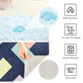 thumbnail image 3 of Yayeee Bath Rugs for Bathroom Floor Set of 2 Non Slip Fluffy Soft Absorbent Mat, Green Stripes, 3 of 7
