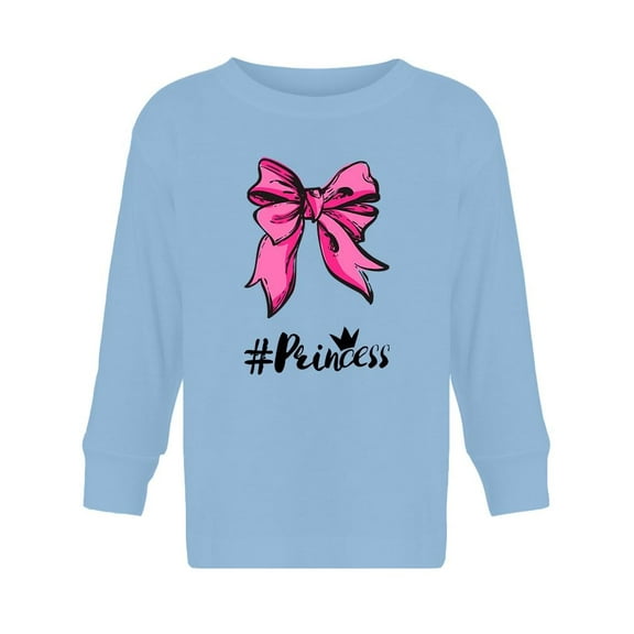 Princess Pink Bow Design Long Sleeve Toddler -Image by Shutterstock,  4 Toddler