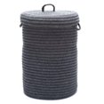 thumbnail image 1 of Wool Blend Slate Gray hamper w/ lid, 1 of 1