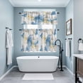 thumbnail image 3 of Blue Gray Ombre Kitchen Curtains Sets for Windows 24 Inch Length, Vintage Abstract Art Oil Painting Rod Pocket Window Treatments Tier Curtains and Valances Set for Bedroom/Bathroom, 3 of 8