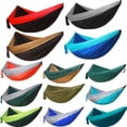 thumbnail image 4 of Camping Hammock Portable Nylon Parachute with Tree Straps Carabiners for, 4 of 8