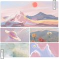 ins Nordic Oil Painting Mouse Pad Oversized Lock Edge Laptop Keyboard