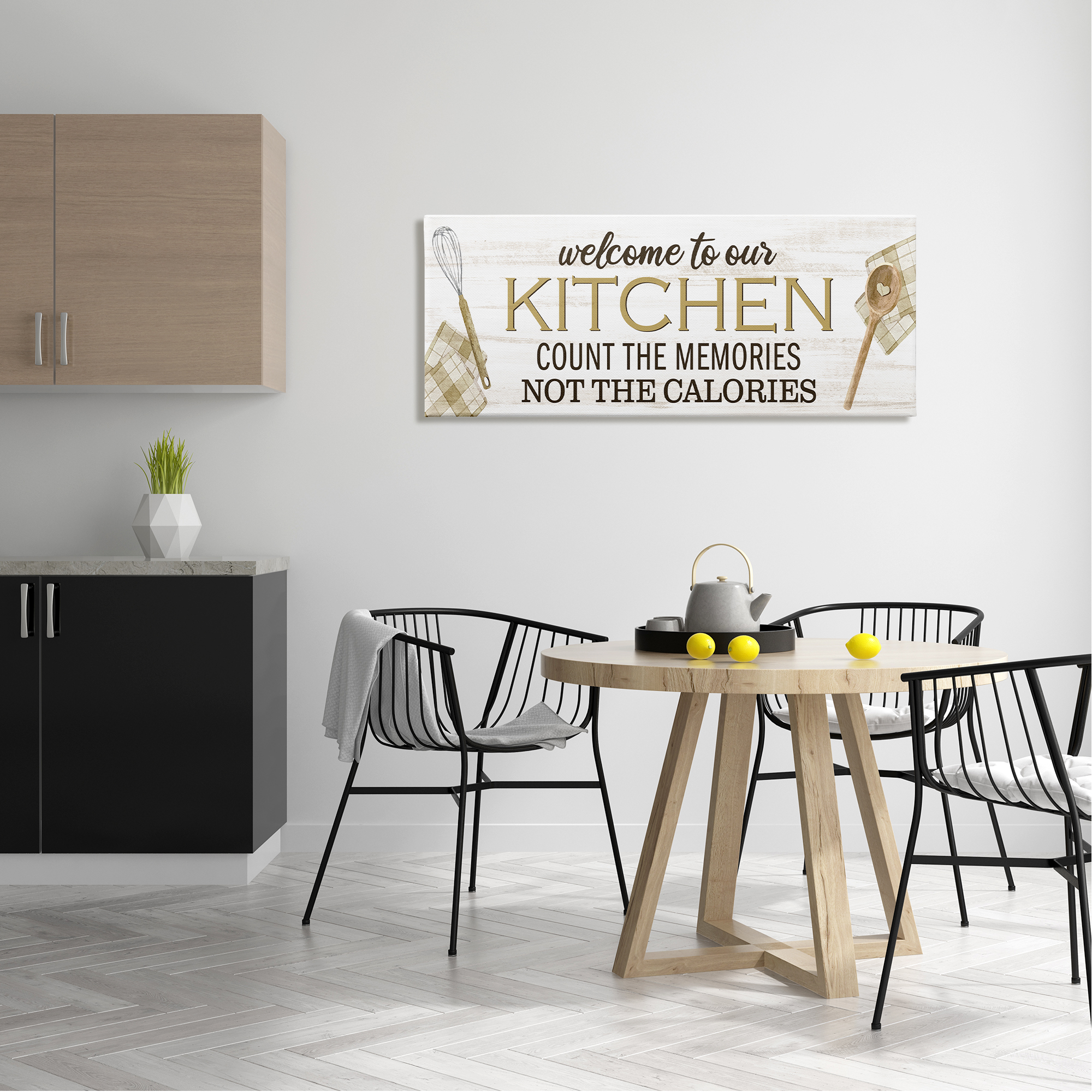 Stupell Industries Count Memories Not Calories Food & Beverage Painting Gallery Wrapped Canvas Art Print Wall Art, 48 x 20