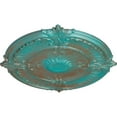 thumbnail image 3 of 30 1/8"OD x 1 1/2"P Attica Acanthus Leaf Ceiling Medallion Copper Green Patina Finished, 3 of 6