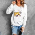 thumbnail image 4 of Blusa informal de manga larga con estampado de cuello redondo para mujer Fridja  czfsfas523, 4 of 9