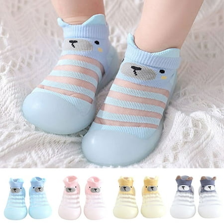 

SPRING PARK Unisex Baby Anti Slip Floor Socks With Soft Rubber Bottom Infant Socks Sole