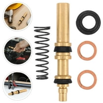 Hemoton 1 Set Motorcycle Rear Brake Master Cylinder Rebuild Kit Plunger Valve Assembly Replacements For Atv Motorcycle Go Karts Scooters