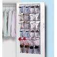 thumbnail image 3 of Misslo 48-Pocket Over-the-Door Hanging Organizer with 8 Metal Hooks, White, 2 Pack, 3 of 8