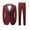 Red, variant on Beauty Emily Mens 3-Piece Suit Notched Lapel One Button Slim Fit Formal Jacket Vest Pants Set