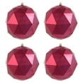 thumbnail image 5 of Vickerman 6" Berry Red Shiny Geometric Ball 4/Bg, 5 of 6