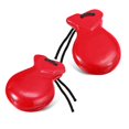 thumbnail image 1 of 1 Pair Spanish Castanets Flamenco Castanets with String Traditional Wood Hand Percussion Castanets, 1 of 5