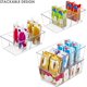 thumbnail image 4 of Paquete de 4 contenedores organizadores de plástico transparente para almacenar alimentos para despensa, cocina, refrigerador y organización de gabinetes, 4 of 7