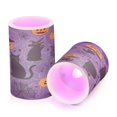 thumbnail image 7 of Yayeee Flameless Candles with Remote Flickering Battery Operated Multi Color Changing, Purple Halloween Black Cat, 7 of 7