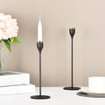 thumbnail image 4 of 3Pcs Matte Black Candle Holders for er Candles, Metal Decorative Candlestick, 4 of 8