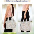 thumbnail image 4 of FORMRS Womens Corduroy Tote Bag Crossbody Shoulder Purse Handbag with Detachable Strap, Pastel Floral Pattern, 4 of 7