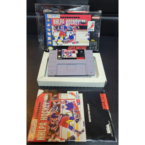 NHLPA Hockey (SNES) - Super Nintendo Ent. 1992 Great Condition - CWB Box + Manual + Protector