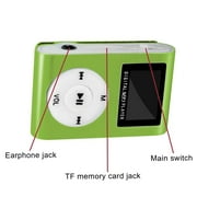 Blasgw Portable MP3 Player, Mini USB LCD Screen MP3 Card Support Sports Music Player Green