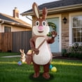 thumbnail image 5 of Inflatable Easter Bunny Costume For Adults - Cute Rabbit Party Outfit With Egg Bag,Height 59"–74.8",Bunny, 5 of 6