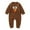Coffee, variant on XIMIN Baby Girl Boy Jumpsuit Cute Turkey Embroidery One Piece Bodysuit Long Sleeve Sweater Romper Infant Newborn Thanksgiving Outfits Fall Clothes