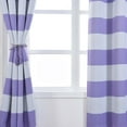 thumbnail image 4 of Efavormart 2 Panels White/Lavender Cabana Stripe Thermal Insulated Blackout Curtains With Chrome Grommet Window Treatment  52"x108", 4 of 7