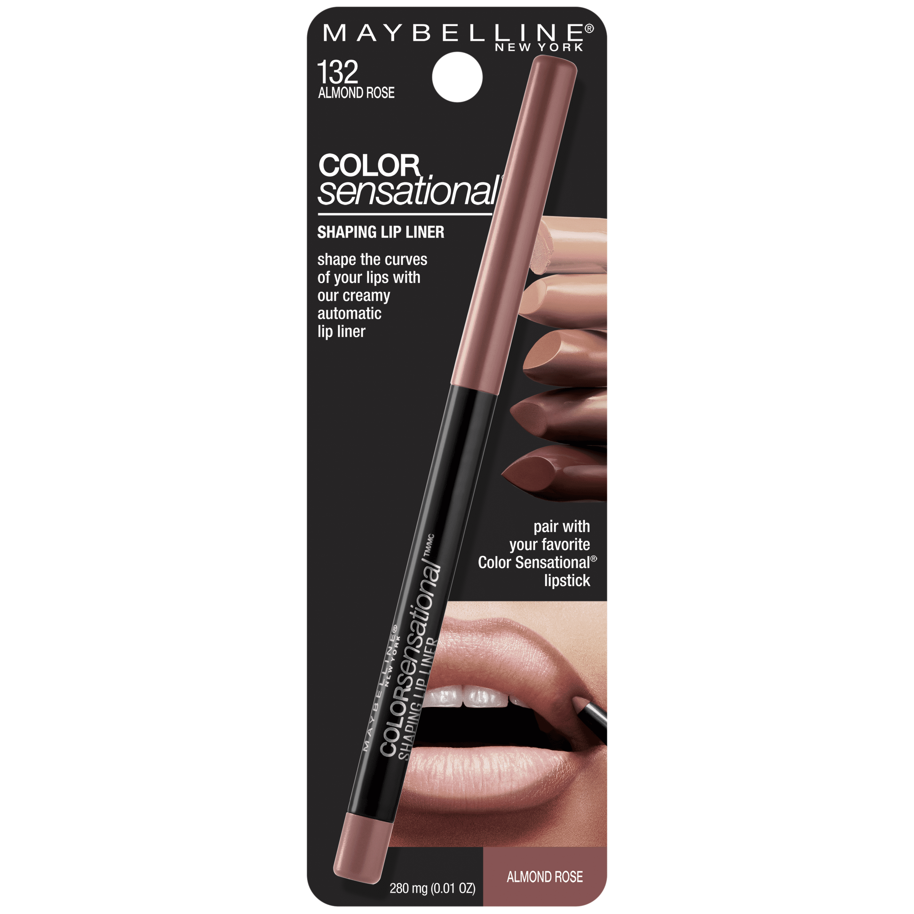 Maybelline Color Sensational Shaping Lip Liner Makeup, Raw Chocolate, 0.01  oz.
