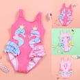 thumbnail image 2 of CHENge Kids Swimsuits with Shorts Relaxed Fit Tropical Soft Upf 50+ Dual Crossback Straps Girl's One Piece Swimwear 9-16y, 2 of 8