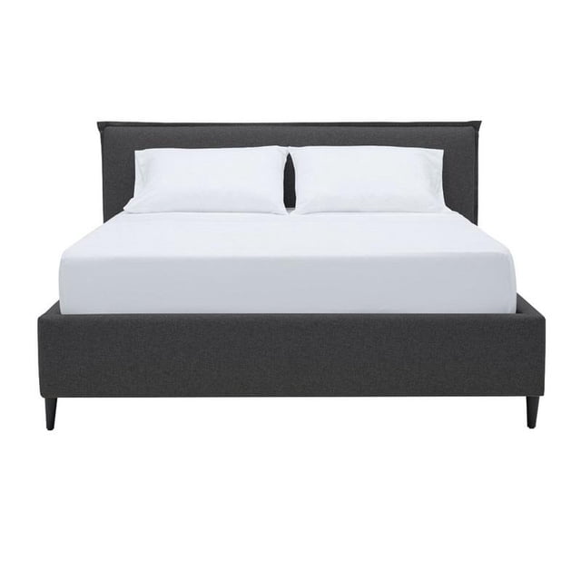 Cama Queen Size Kessa Muebles Wren Gris Obscuro