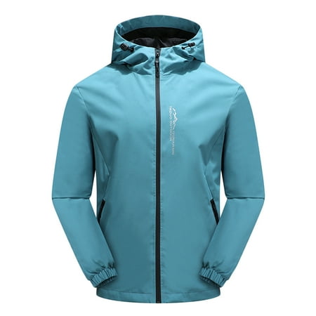 

Men s Fall Shrinkable Hooded Jacket Solid Running Stylish Waterproof Top Outdoor Thin Jacket with Shoe Lacing