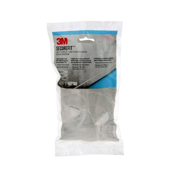 3M™ SecureFit™ 200 Eyewear, SF200P1-DC, Clear, Clear Lens, Anti-Fog, 6/case, 3M SecureFit 200 Safety Eyewear