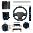 thumbnail image 5 of Uorisanigo Starry Butterfly Car Seat Covers Set for Women,Auto Seat Cover Includes Steering Wheel Cover Seat Belt Pad Car Storage Bag Air Vent Pouch Coasters Mirror Cover Keychain, 15 pcs Set, 5 of 7