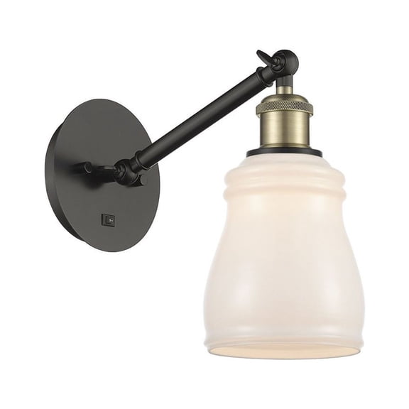 317-1W-BAB-G391-LED-Innovations Lighting-Caledonia - 1 Light Wall Sconce In Industrial Style-11.38 Inches Tall and 5.3 Inches Wide Black Antique Brass