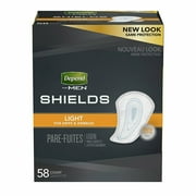 Depend for Men Shields Light Absorbency 58 Each (Pack of 3)