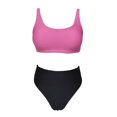 thumbnail image 1 of Traje de Baño Op Talla 12 con Tirantes Anchos Rayas y Liso Rosa, 1 of 4