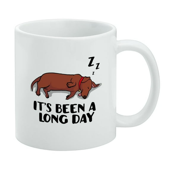 It's Been A Long Day Dog Dachshund White Mug