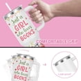 thumbnail image 5 of Book Lovers Tumbler for Book Lovers Gift Ideas -40oz Insulated Tumbler With Handle and Straw (Books 2), 5 of 6