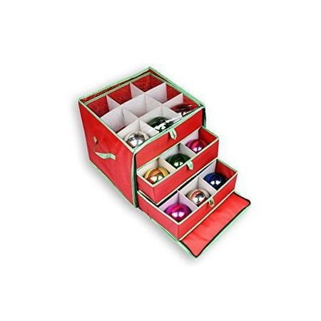 Christmas Store Delaware See-through Christmas Ornament Storage Box for 27 Large Ornaments ()