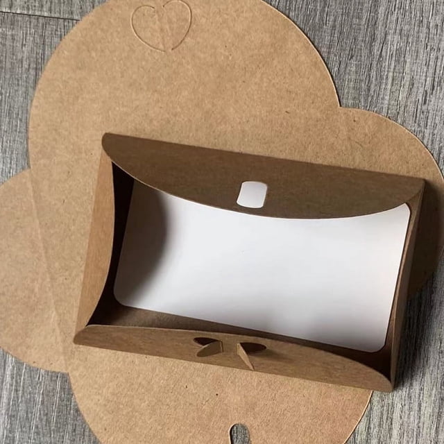 Sobre de papel Kraft con botón de amor de estilo europeo retro, sobre con botón de corazón creativo, sobre decorativo con carta de amor romántica