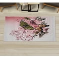 thumbnail image 1 of Butterfly Decorative Rug, Monarch Butterflies Vintage Damask Inspired Design, Quality Carpet for Bedroom Dorm and Living Room, 6 Sizes, Pale Caramel, by Ambesonne, 1 of 1
