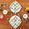 thumbnail image 4 of Dreamtimes Valentine's Day Love Heart Cloth Napkins Set of 1, Oversized Washable Reusable Polyester Dinner Table Napkins for Family, Restaurant, Party Decor, 20"x 20", 4 of 7