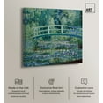 thumbnail image 2 of Monet-Water Lilies And Japanese Bridge Blue Monet Art Prints Canvas Wall Art by Art Remedy, Gallery Wrapped, 40"x40", 2 of 7