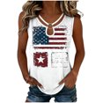 thumbnail image 4 of Fewfanhot Women's 4th of July 250th Anniversary American Flag Print Tank Top, Halter O-Ring Neck Sleeveless Patriotic Star Stripe Blouse, Casual Summer Vest, S-3XL, 4 of 7