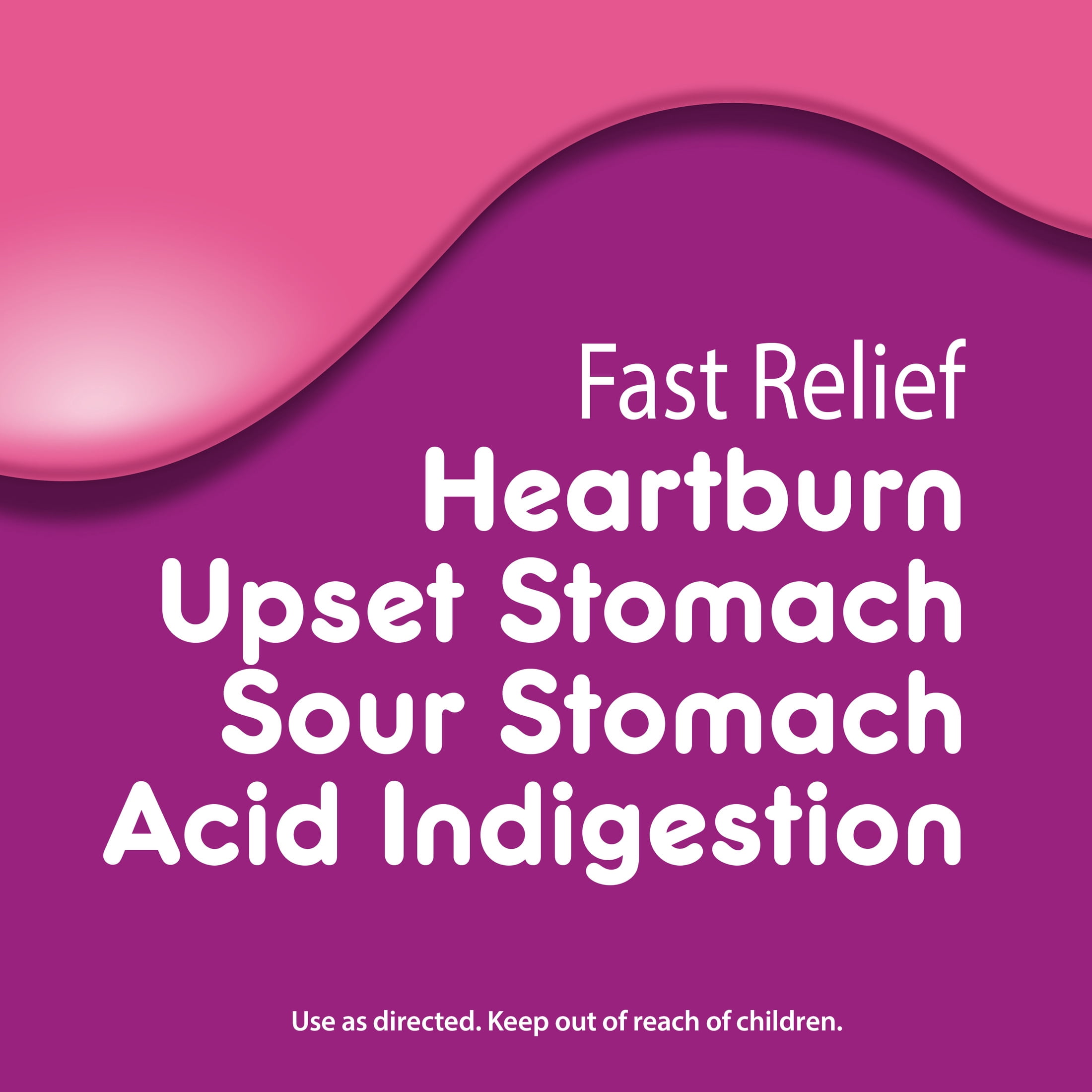 Pepto Kids Antacid Chewable Tablets, Upset Stomach Relief, Heartburn, 24 Count