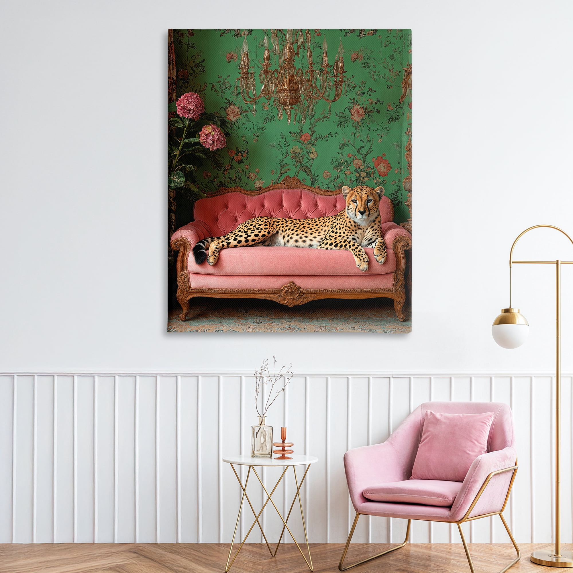 Stupell Industries Ornate Sophisticated Leopard Lounging Canvas Wall Art, design by Scott Stulberg