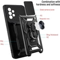 thumbnail image 2 of Case for Samsung Galaxy A73 5G with Slide Camera Cover,Military Grade Heavy Duty Protection Phone Case Cover with Magnetic Ring Kickstand for Samsung Galaxy A73 5G SJ Black, 2 of 7