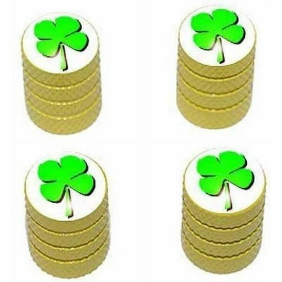 Four Leaf Clover Tire Rim Wheel Aluminum Valve Stem Caps, Multiple Colors
