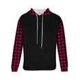 thumbnail image 5 of M-4X Mens Big & Tall Hoodies & Sweatshirts with Pocket Plus Size Fleece Lined Hoodie Pullover Long Sleeve Plaid Printed Thermal Warm Sweatshirt, 5 of 5