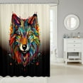 thumbnail image 2 of LL Wolf Bathroom Shower Curtain Sets Dreamcatcher Wolf 3D Animal Shower Curtain, Waterproof Bathroom Curtains 72"Wx84"L, 2 of 6