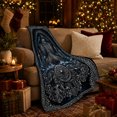 thumbnail image 3 of Norse Viking Longship Knotwork Shields, Cozy Friendship Quote Scene, Warm Flannel Blanket for Living Room and Reading Nook, Art Lovers person's Day Gift, Artistic Home Decor, 3 of 9