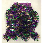 Mardi Gras Purple, Green, & Gold Tinsel Garland D?cor
